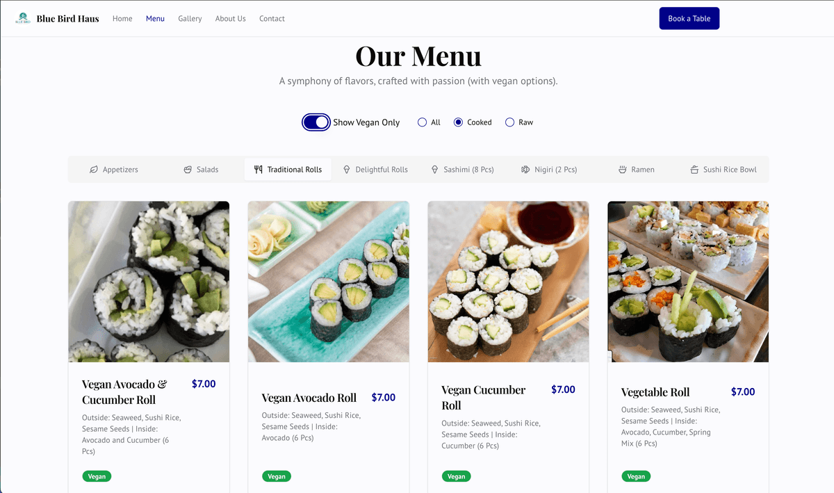 Blue Bird Haus Sushi
